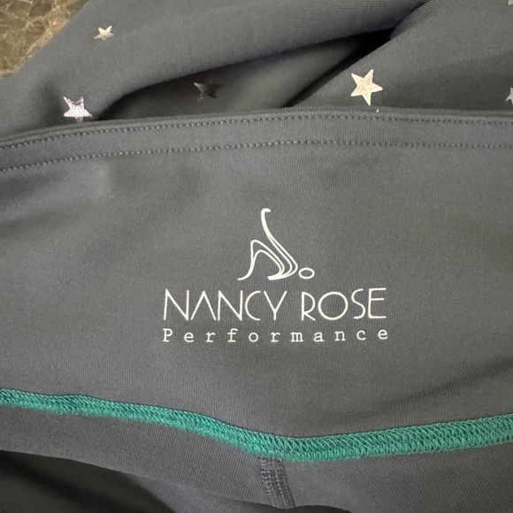 Nancy Rose Performance Metallic Star 7/8 Pant-dusk/gunmetal-sz 8/med. - Picture 5 of 5